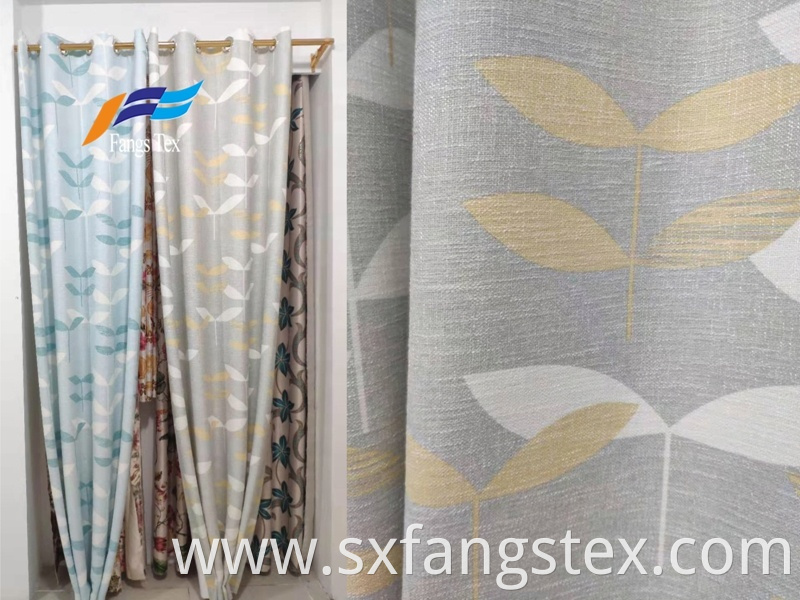 Beautiful Floral Printing Custom Polyester Curtain Fabric 3